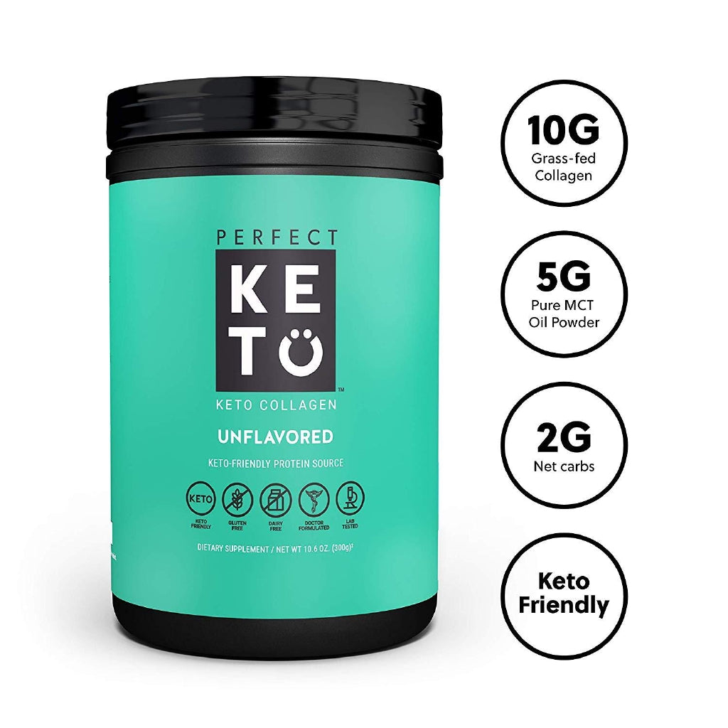 Perfect Keto Protein Powder: Keto Collagen (Unflavored) 300g 1 Piece