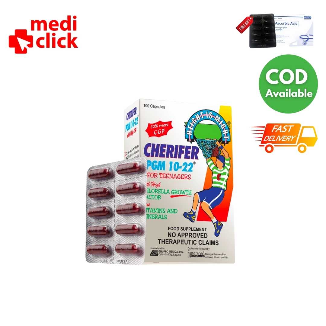 Packaging and strip of Cherifer PGM 10-22 for teenagers 