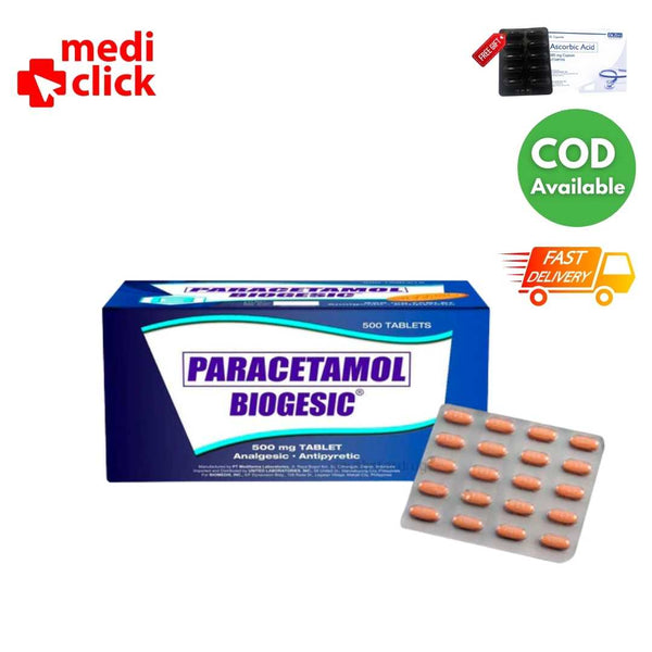 Biogesic 500mg 20 Tablets