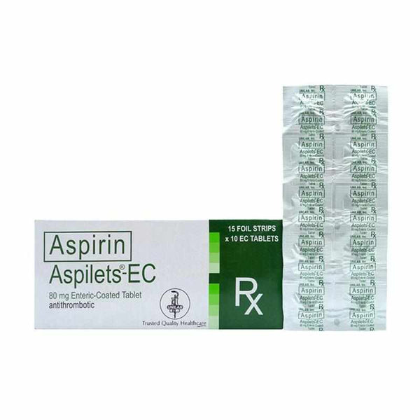 Aspilets-Ec Tablet 80mg 10's-Gastro Care-United Pharma-Mediclick PH