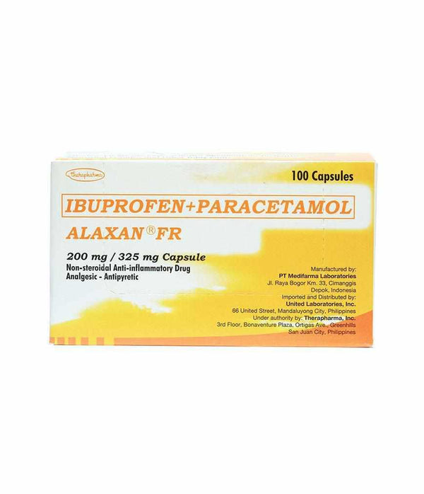 Alaxan FR 200mg/325mg tablet 10's-Pain/Fever Care-UniLab-Mediclick PH