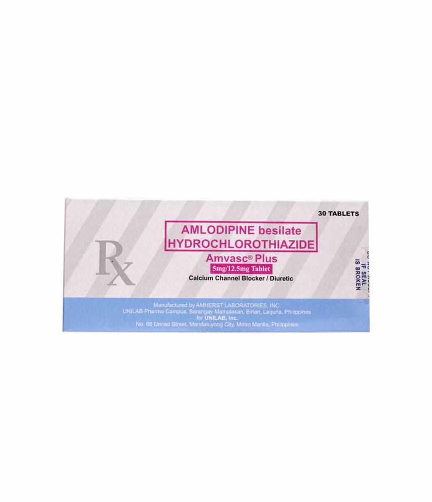 Amvasc Plus 5mg/12.5mg tablet 10's-BP Care-UniLab-Mediclick PH