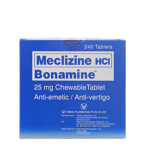 Bonamine Chewable (Adult) Tablet 25mg 10's-Brain Care-Taisho-Mediclick PH