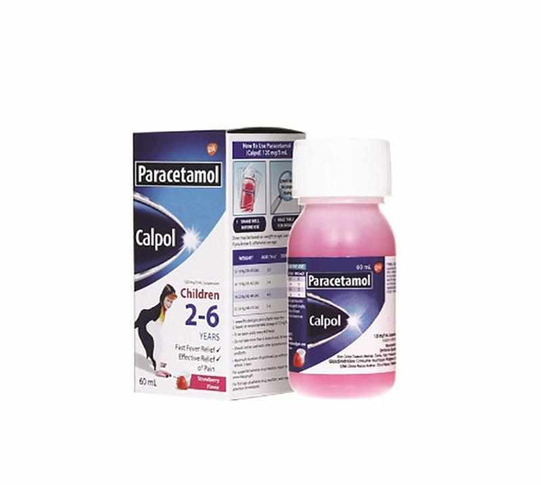 Calpol Syrup Strawberry 60ml-Pain/Fever Care-GSK Consumer Healthcare-Mediclick PH