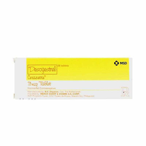 Cerazette 75mcg Tablet 28's-Contraceptive Care-Merck Sharp & Dohme/A.Menarini-Mediclick PH