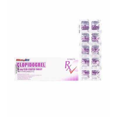 Clopidogrel Ritemed 75 mg tablet 10's-Blood Care-Ritemed-Mediclick PH