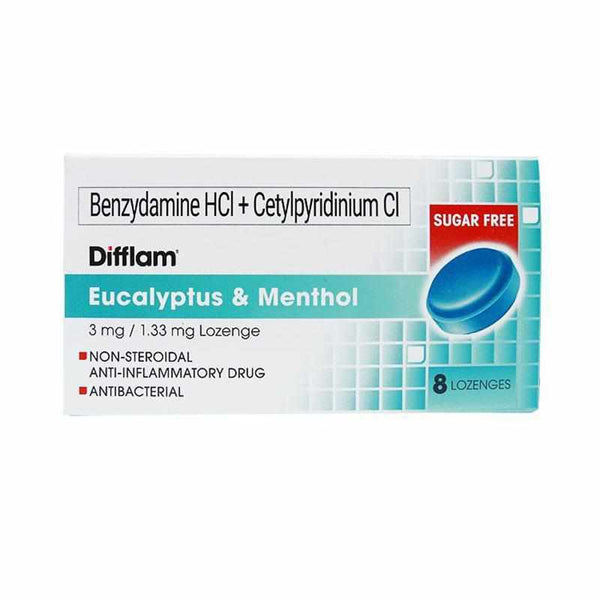 Difflam Eucalyptus & Menthol 8's-Oral Care-iNova-Mediclick PH