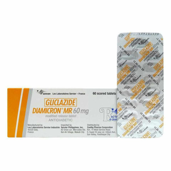Diamicron MR 60mg tablet 15's-Diabetes Care-Servier-Mediclick PH