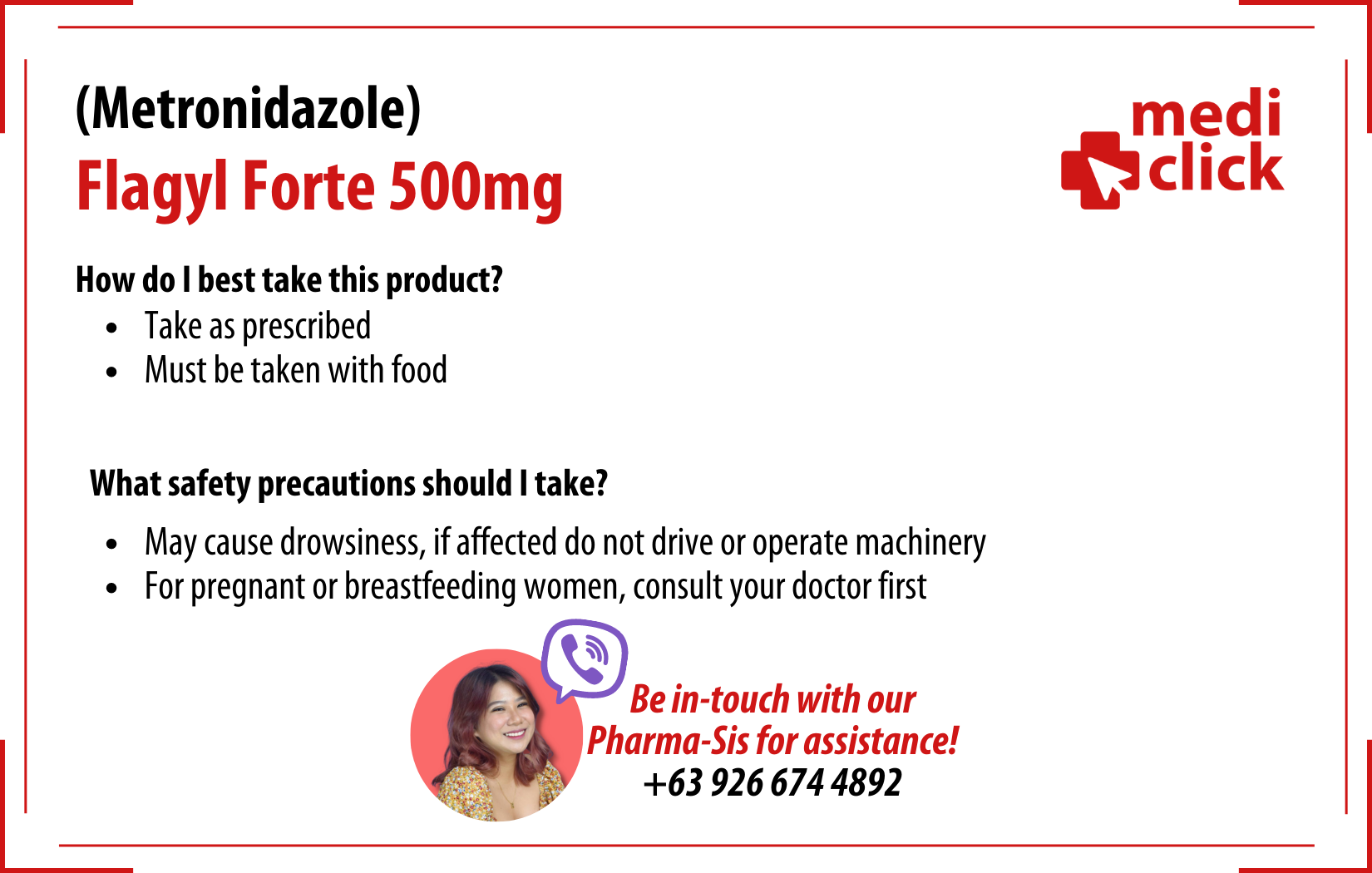 Flagyl Forte 500mg 10 Tablets