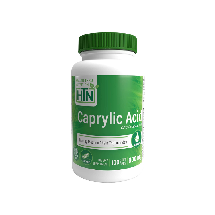 Health Thru Nutrition Caprylic Acid 600mg 100 Softgels