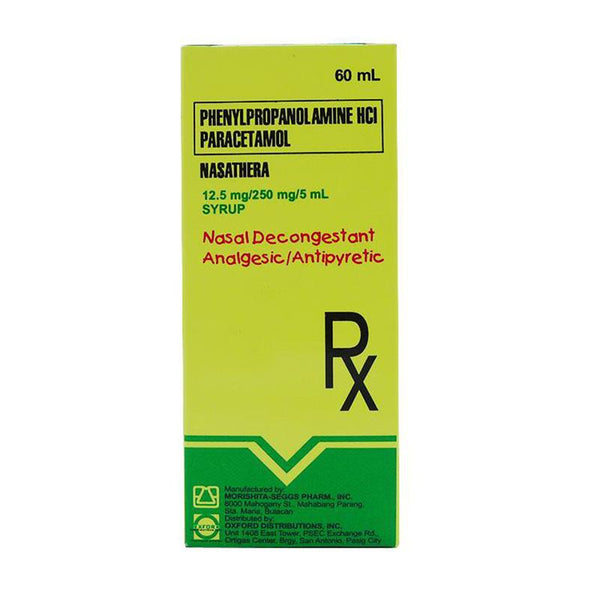 Nasathera Syrup 12.5mg 60ml-Cough & Colds-Morishita Seggs Pharma-Mediclick PH