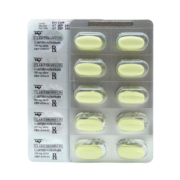 Natrapharm Clarithro Tablet 500mg 10's-Infections Care-Natrapharm-Mediclick PH