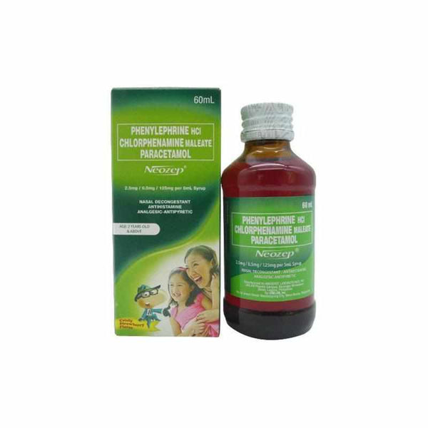 Neozep Syrup 60ml-Cough & Colds Preparation-Unilab-Mediclick PH