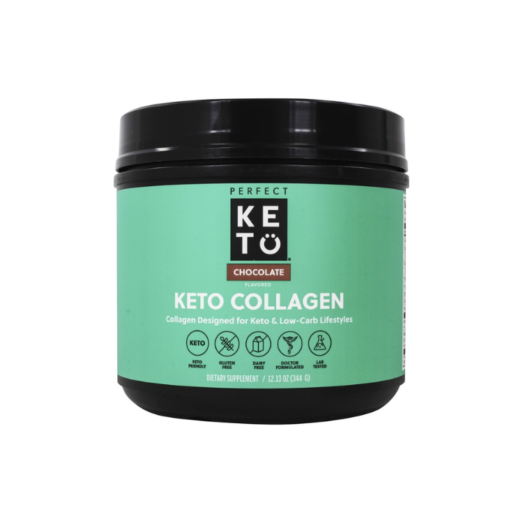 Perfect Keto Protein Powder: Keto Collagen (Chocolate) 344g 1 Piece