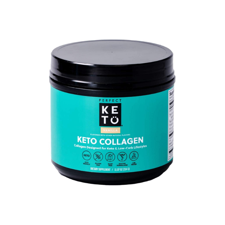 Perfect Keto Protein Powder: Keto Collagen (Vanilla) 314g 1 Piece