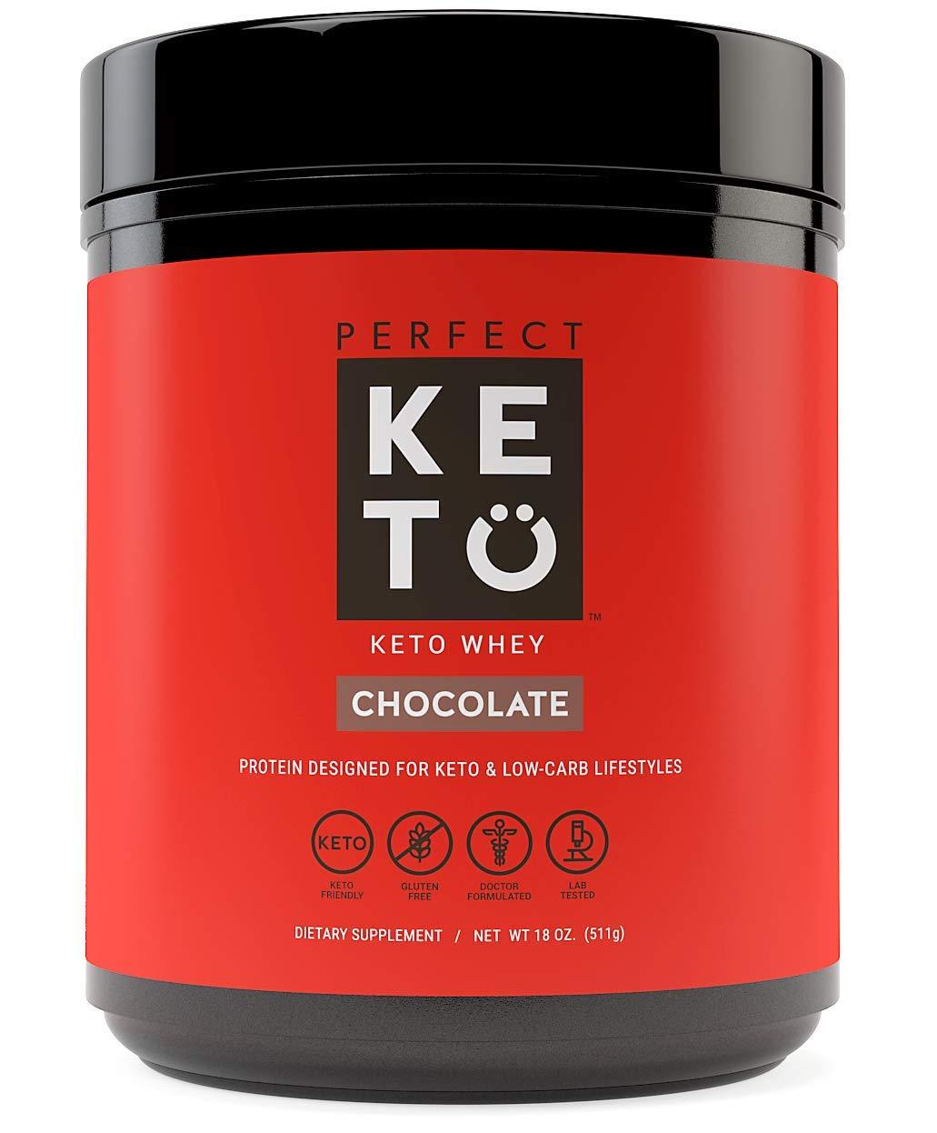 Perfect Keto Pure Whey Protein Powder (Chocolate) 511g 1 Piece