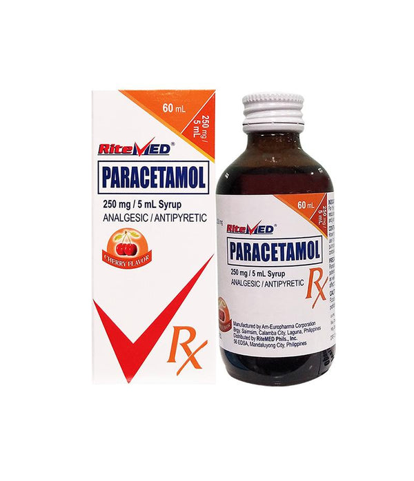 Ritemed Paracetamol 250mg Syrup 60ml-Pain/Fever Care-Unilab-Mediclick PH