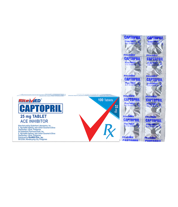 Ritemed Captopril Tablet 25mg 10's-BP Care-Ritemed-Mediclick PH