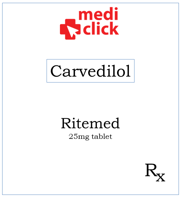 Ritemed Carvedilol Tablet 25mg-BP Care-Ritemed-Mediclick PH