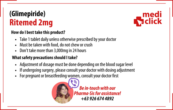 Ritemed Glimepiride 1 Tablet