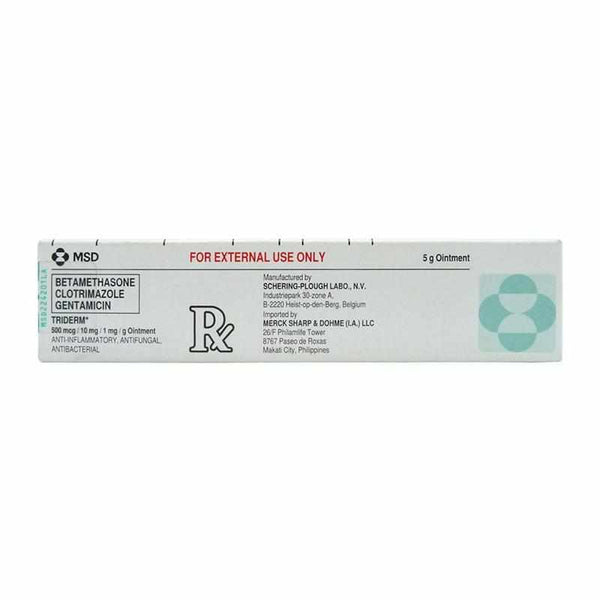 Triderm Ointment 5g-Infection Care-Merck Sharp & Dohme/A.Menarini-Mediclick PH