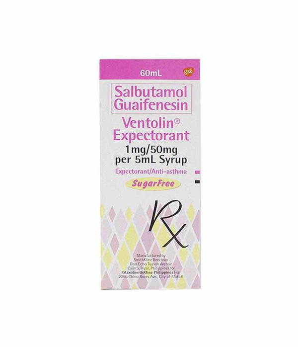 Ventolin Expt Syrup 60ml-Asthma Care-GlaxoSmithKline-Mediclick PH