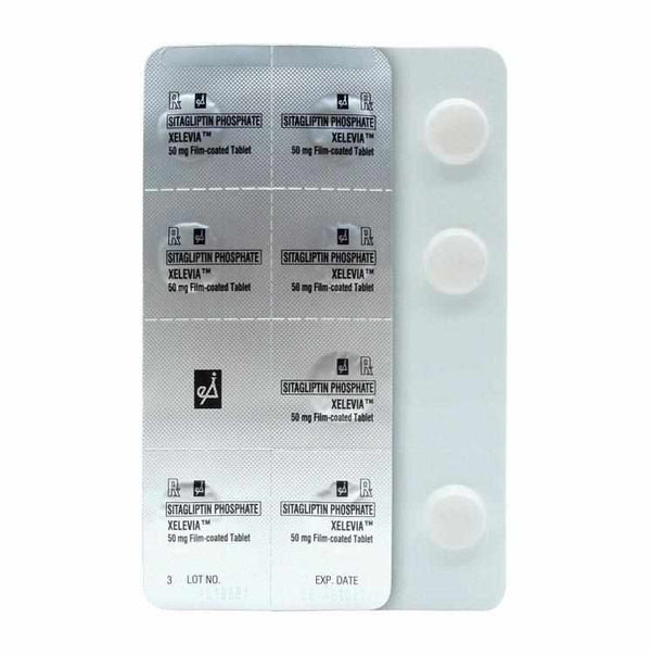 Xelevia FC tab 50 mg 50 mg tablet 7's-Diabetes Care-MSD-Mediclick PH