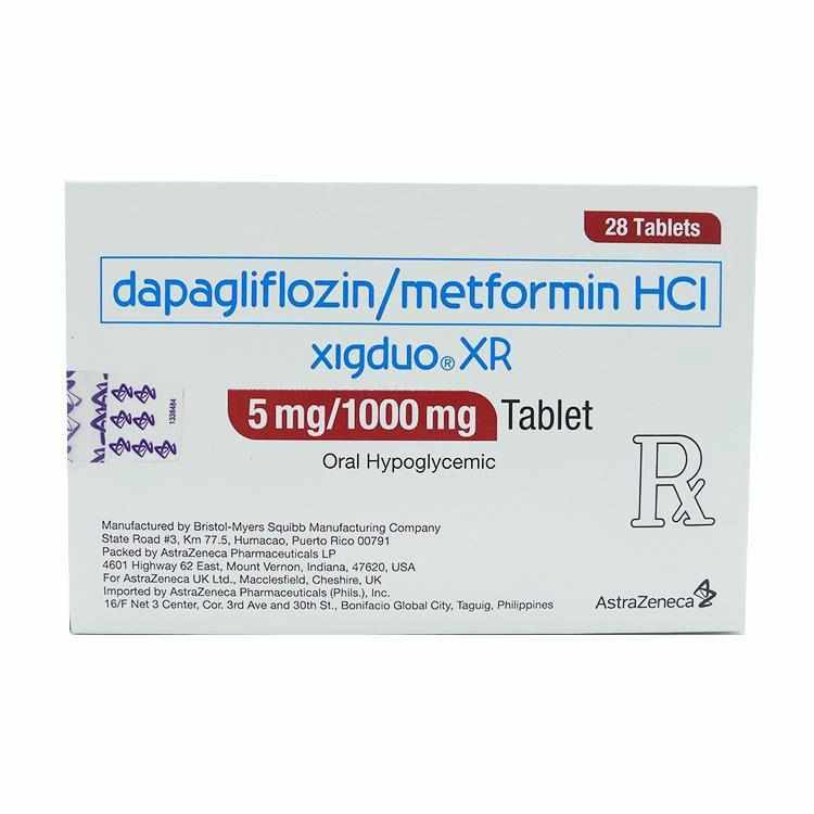 Xigduo XR 5mg/1000mg tablet 7s-Diabetes Care-Astra Zeneca-Mediclick PH