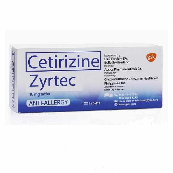 Zyrtec Tablet 10mg-Allergy Care-GSK-Mediclick PH