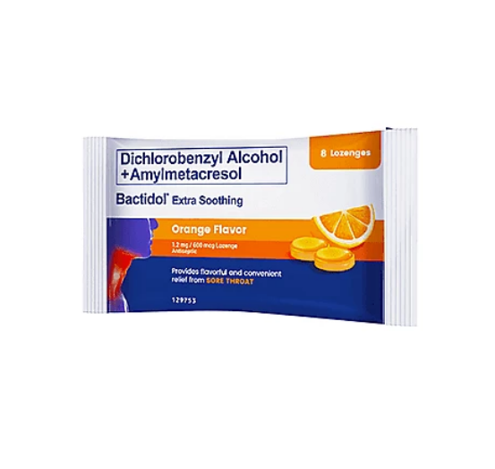 Bactidol Extra Soothing Orange 8 Lozenges