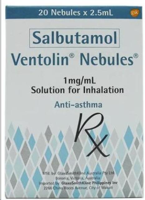 Ventolin Nebulizer Solution 2.5mg 1 Piece